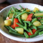 インゲン豆とジャガイモのボイルサラダ